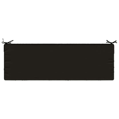 Bench Cushion SOEST 100% Polyester Black 150 x 50 x 8 cm