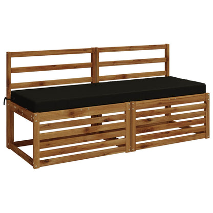 Bench Cushions SOEST 2 pcs 100% Polyester Black 150 x 50 x 8 cm