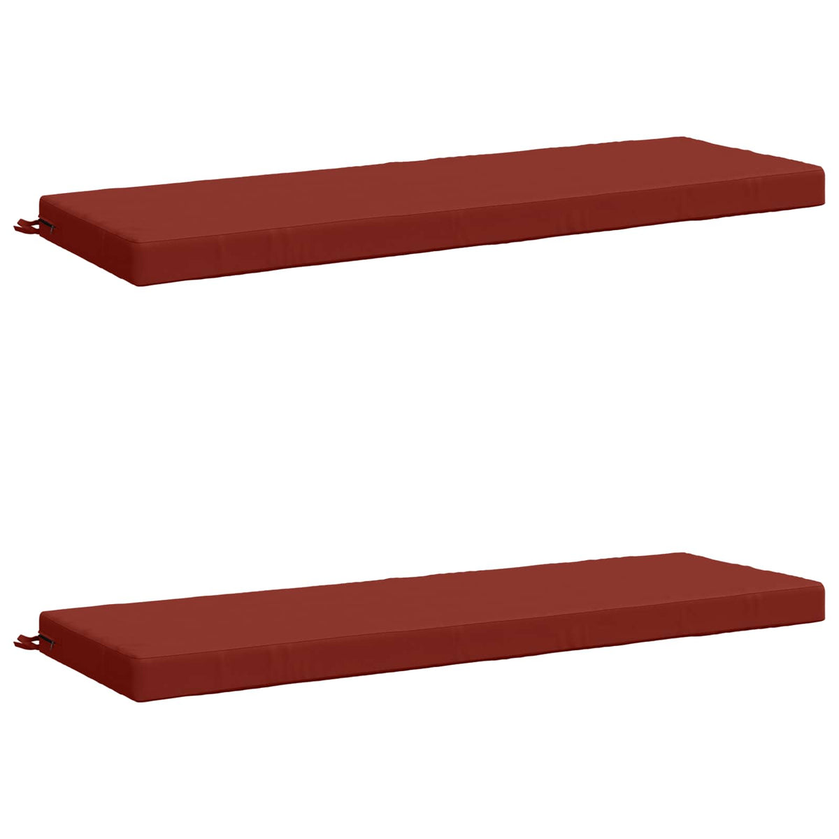 Bench Cushions SOEST 2 pcs 100% Polyester Red 150 x 50 x 8 cm