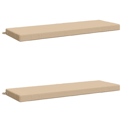 2-Piece Bench Cushions SOEST 2 pcs 100% Polyester Cream