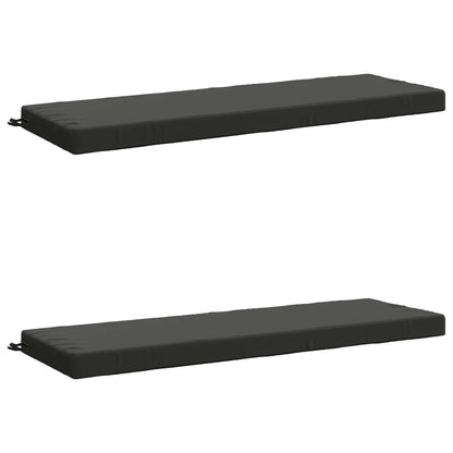 2-Piece Bench Cushions SOEST 2 pcs 100% Polyester Anthracite