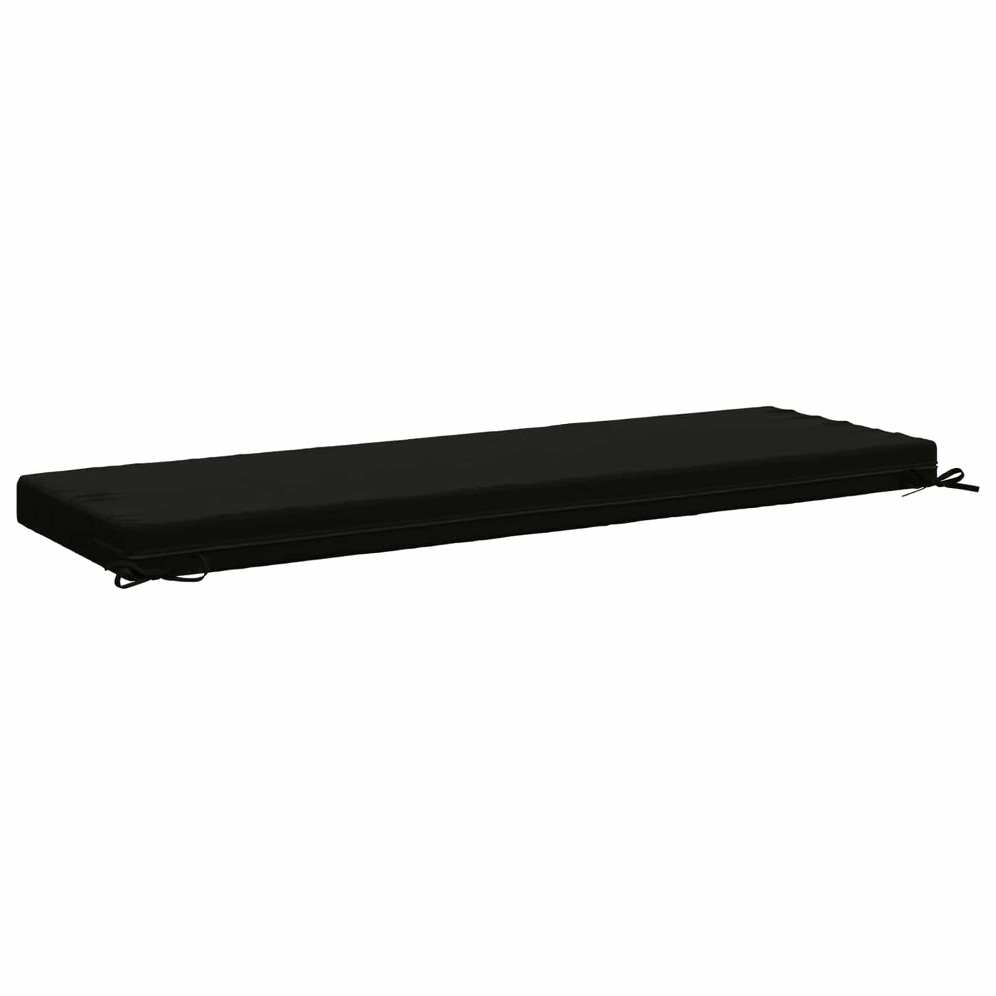 Bench Cushion SOEST 100% Polyester Black 150 x 50 x 8 cm