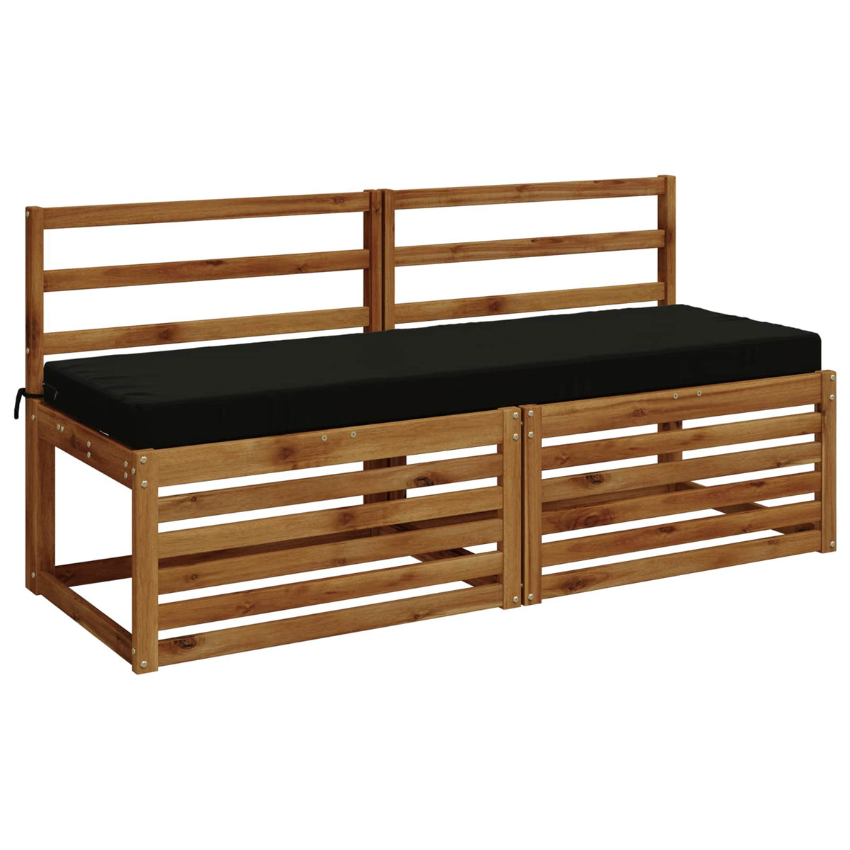 Bench Cushions SOEST 2 pcs 100% Polyester Black 150 x 50 x 8 cm