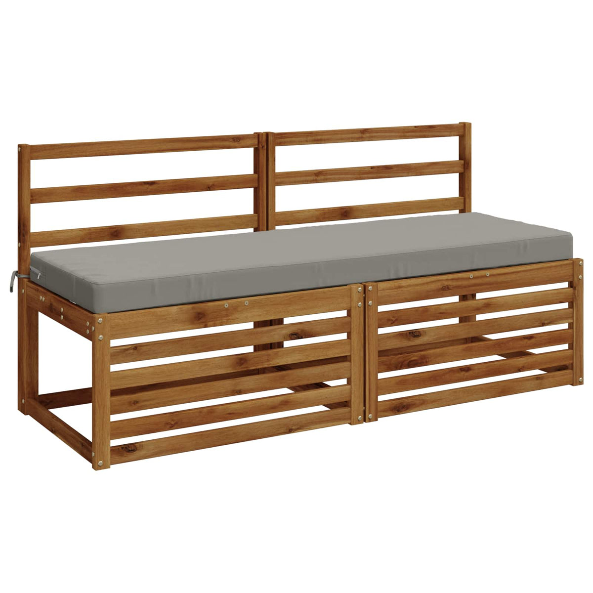 Bench Cushions SOEST 2 pcs 100% Polyester Grey 150 x 50 x 8 cm