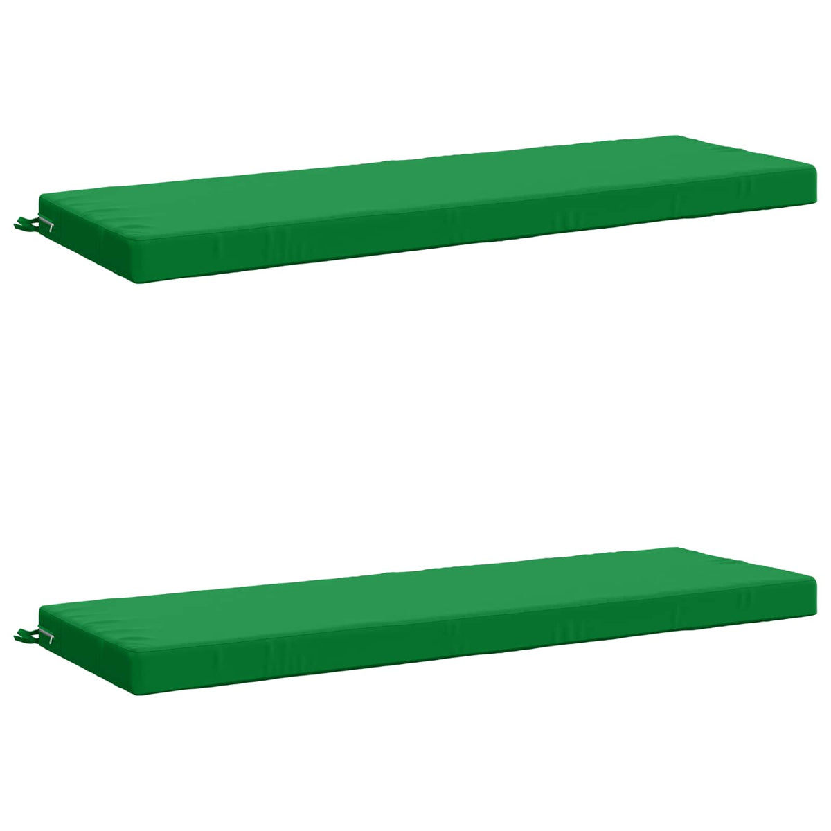 Bench Cushions SOEST 2 pcs 100% Polyester Green 150 x 50 x 8 cm