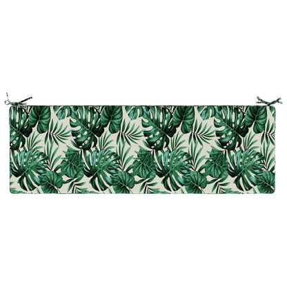 Bench Cushion SOEST 100% Polyester Leaf Pattern 150 x 50 x 8 cm