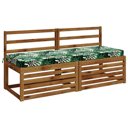 2-Piece Bench Cushions SOEST 2 pcs 100% Polyester Leaf Pattern