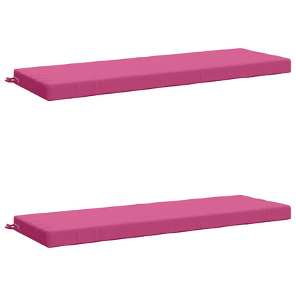 Bench Cushions SOEST 2 pcs 100% Polyester Pink 150 x 50 x 8 cm