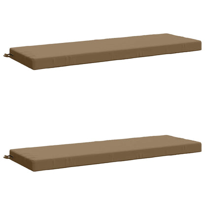 Bench Cushions SOEST 2 pcs 100% Polyester Taupe 150 x 50 x 8 cm