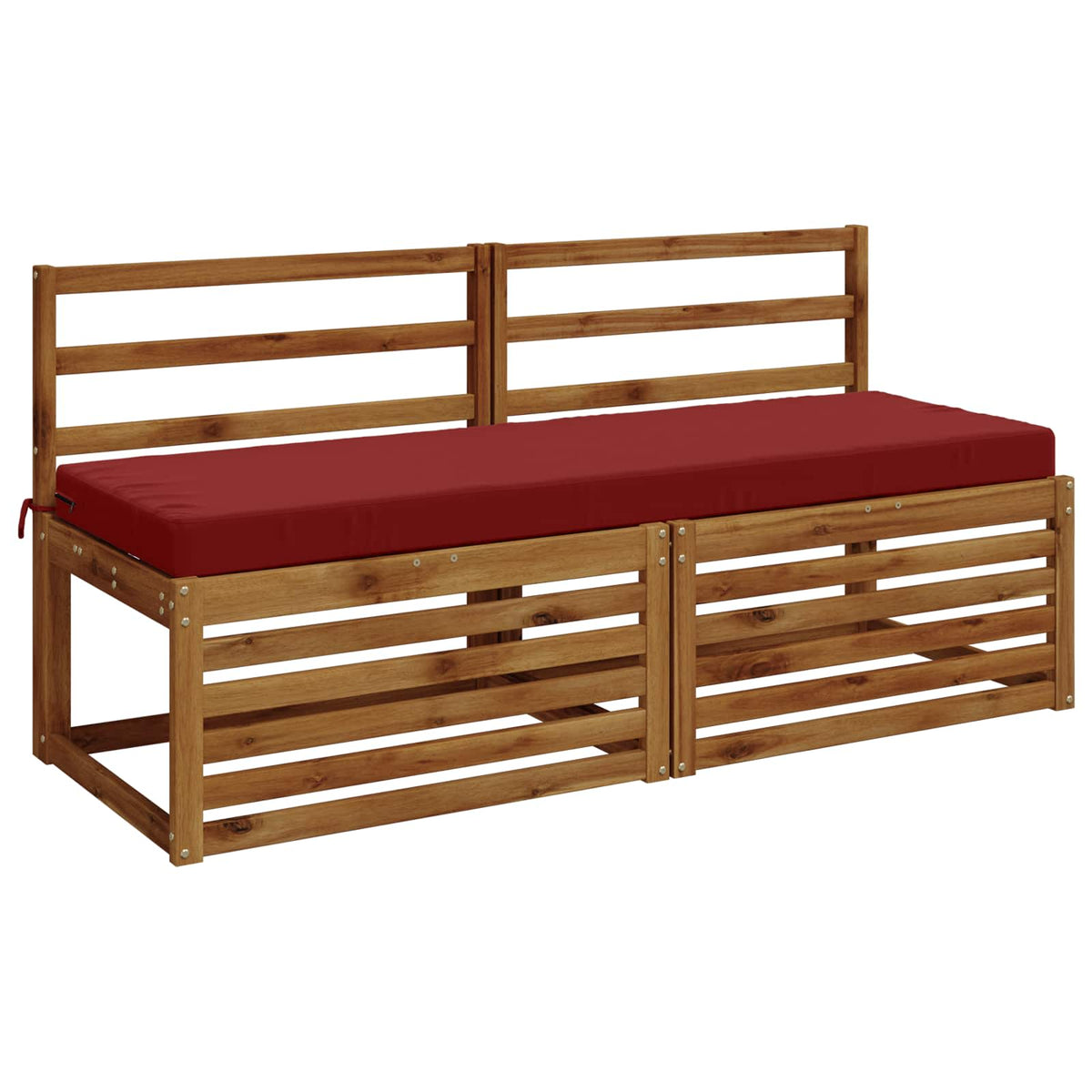 Bench Cushion SOEST 100% Polyester Wine Red 150 x 50 x 8 cm