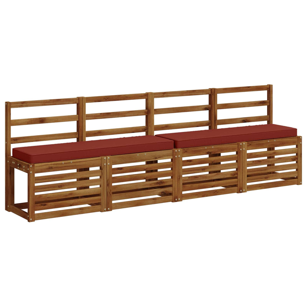 2-Piece Bench Cushions VUGHT 2 pcs 100% Polyester Red