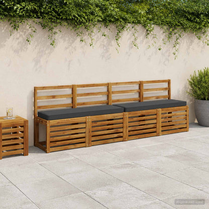 2-Piece Bench Cushions VUGHT 2 pcs 100% Polyester Anthracite