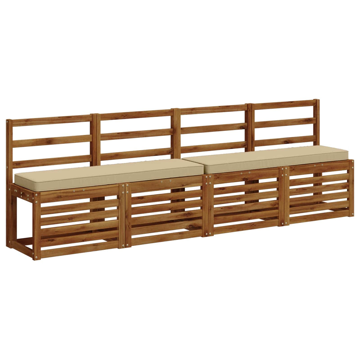 2-Piece Bench Cushions VUGHT 2 pcs 100% Polyester Beige