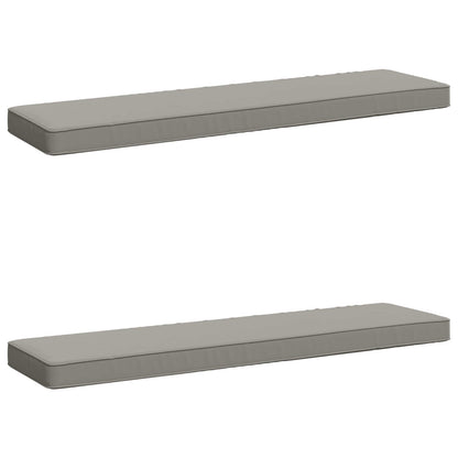 2-Piece Bench Cushions VUGHT 2 pcs 100% Polyester Grey