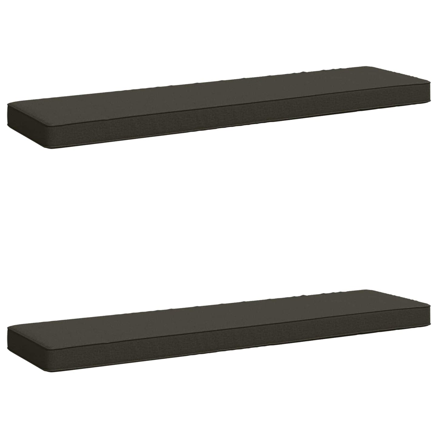 2-Piece Bench Cushions VUGHT 2 pcs 100% Polyester Anthracite