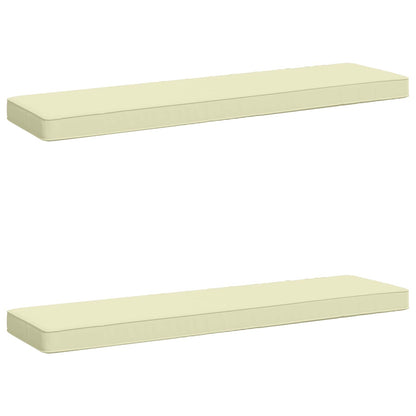 2-Piece Bench Cushions VUGHT 2 pcs 100% Polyester Cream