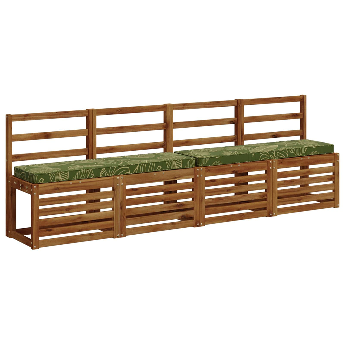 2-Piece Bench Cushions VUGHT 2 pcs 100% Polyester Leaf Design