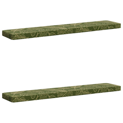 2-Piece Bench Cushions VUGHT 2 pcs 100% Polyester Leaf Design