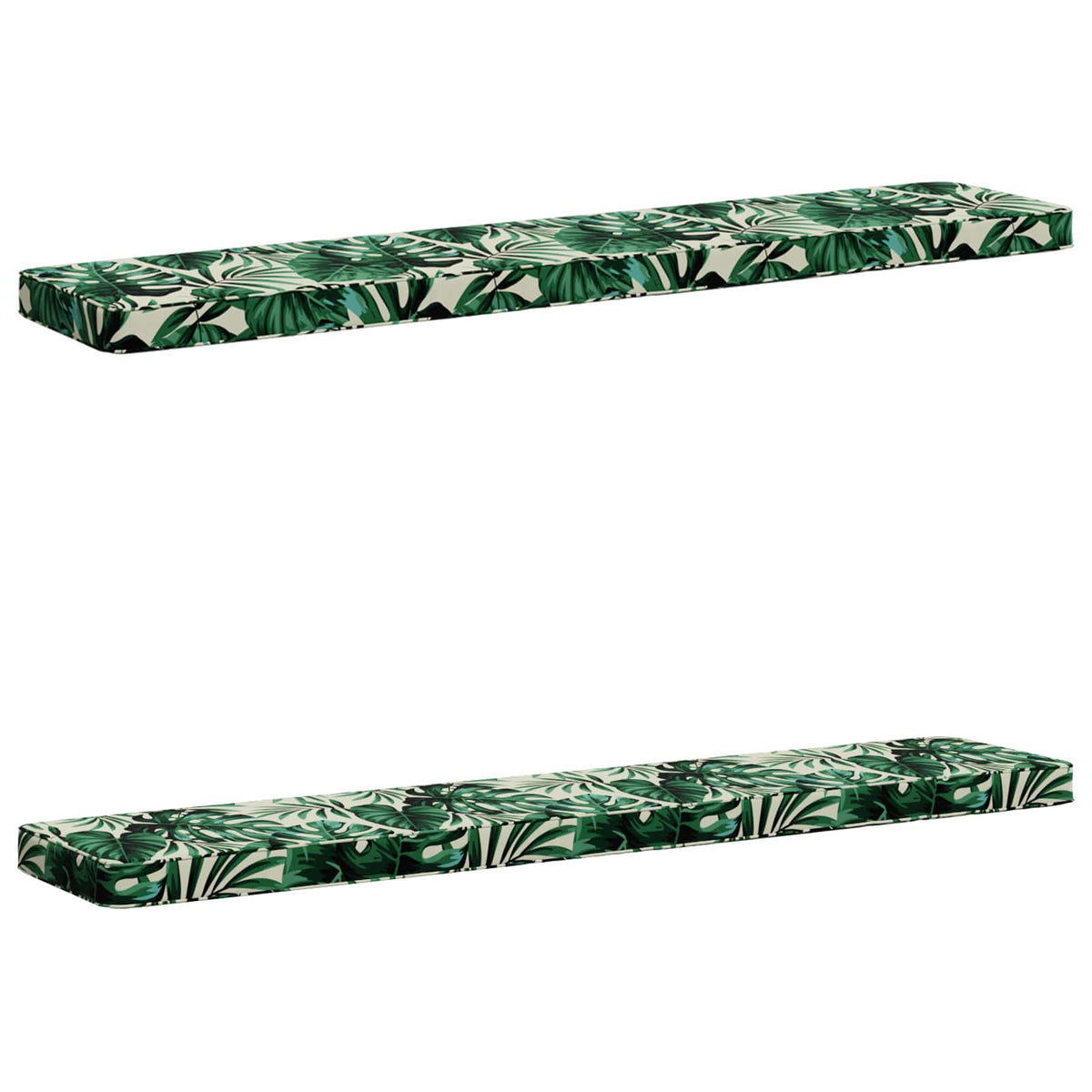 2-Piece Bench Cushions VUGHT 2 pcs 100% Polyester Leaf Pattern