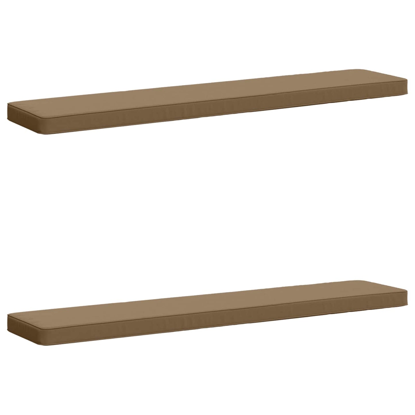 2-Piece Bench Cushions VUGHT 2 pcs 100% Polyester Taupe