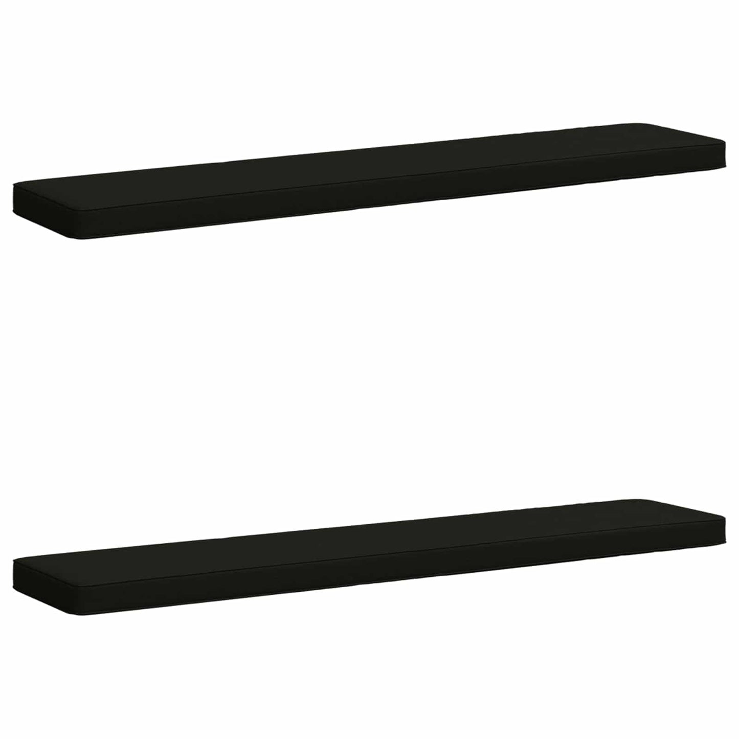 2-Piece Bench Cushions VUGHT 2 pcs 100% Polyester Black