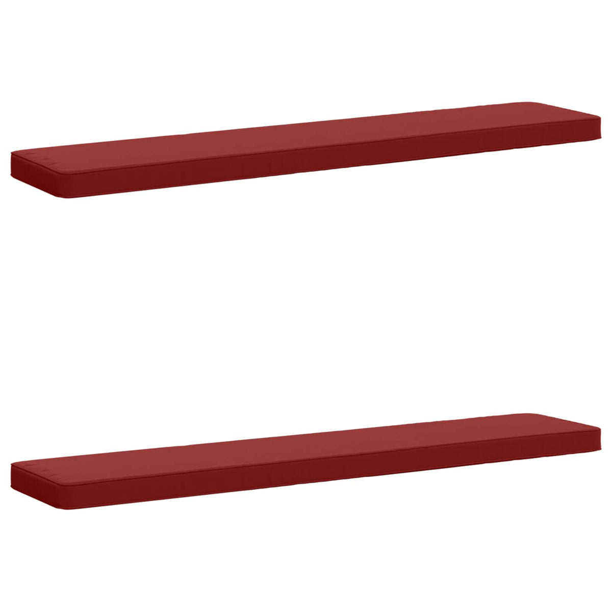 2-Piece Bench Cushions VUGHT 2 pcs 100% Polyester Wine Red