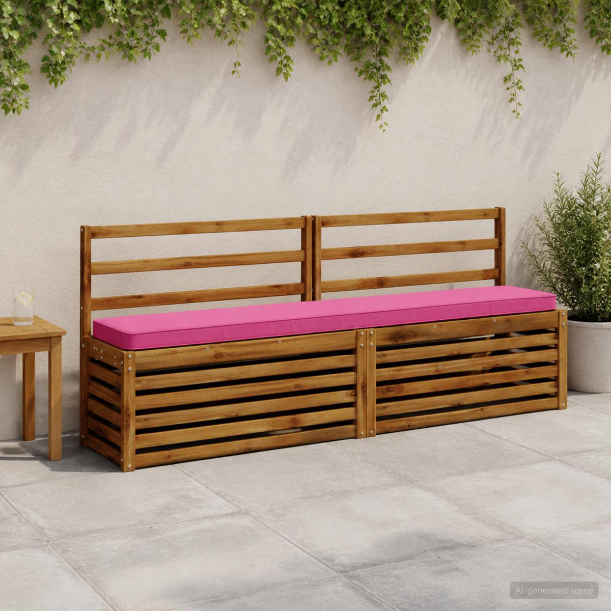 2-Piece Bench Cushions VUGHT 2 pcs 100% Polyester Pink