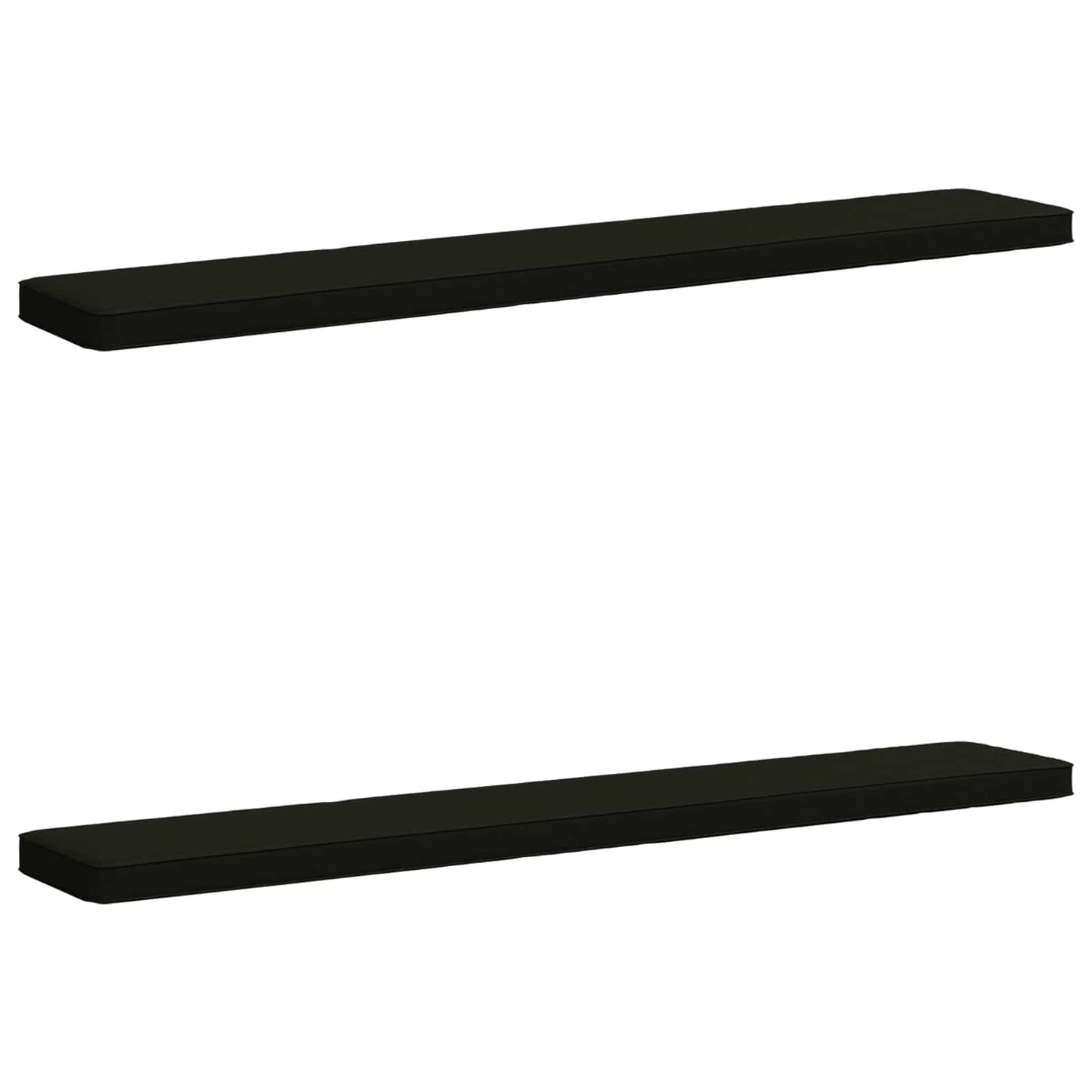 2-Piece Bench Cushions VUGHT 2 pcs 100% Polyester Black