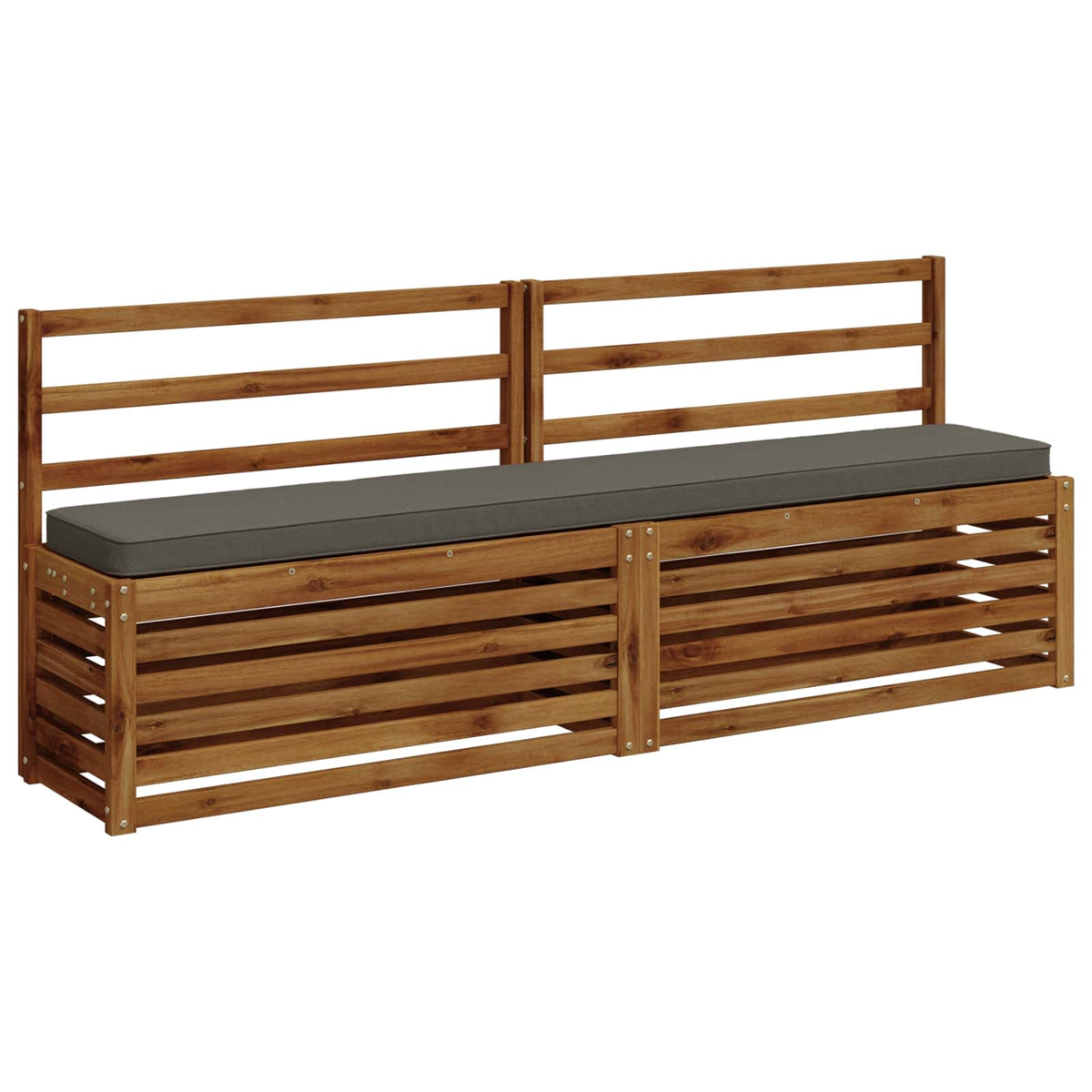 2-Piece Bench Cushions VUGHT 2 pcs 100% Polyester Grey