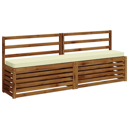2-Piece Bench Cushions VUGHT 2 pcs 100% Polyester Cream