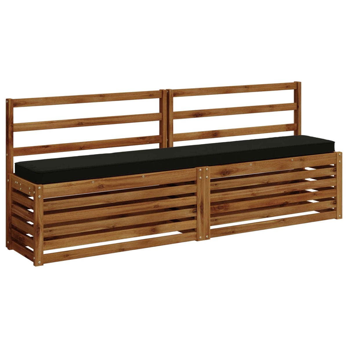 2-Piece Bench Cushions VUGHT 2 pcs 100% Polyester Black