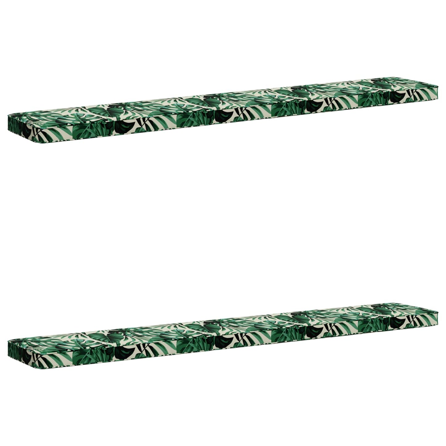 2-Piece Bench Cushions VUGHT 2 pcs 100% Polyester Leaf Pattern