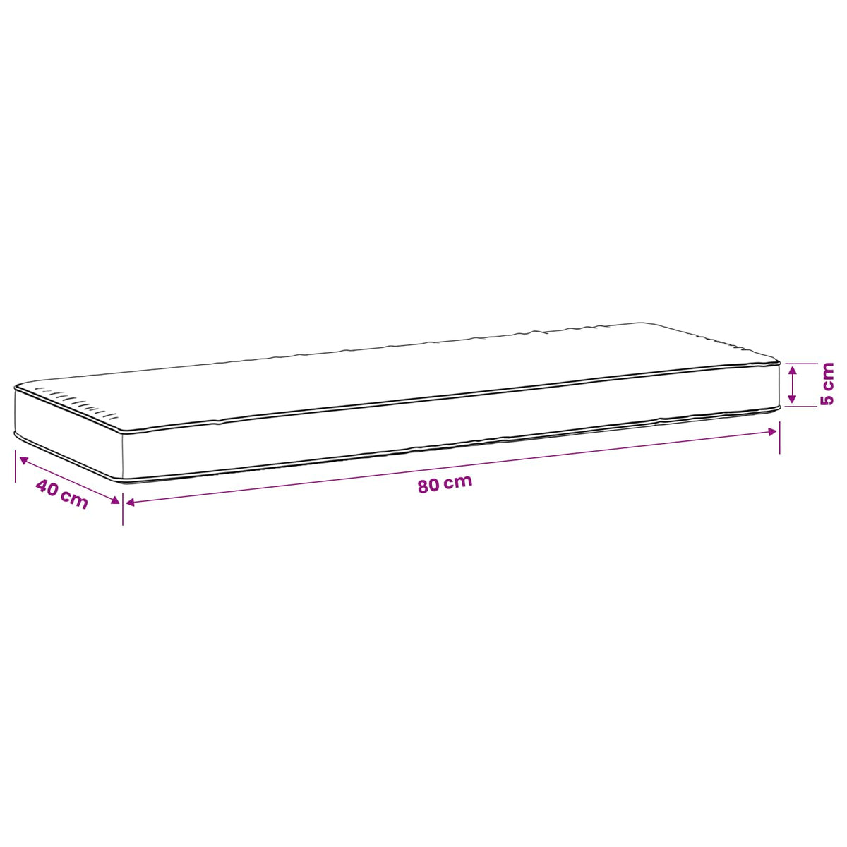2-Piece Bench Cushions VUGHT 2 pcs 100% Polyester Beige