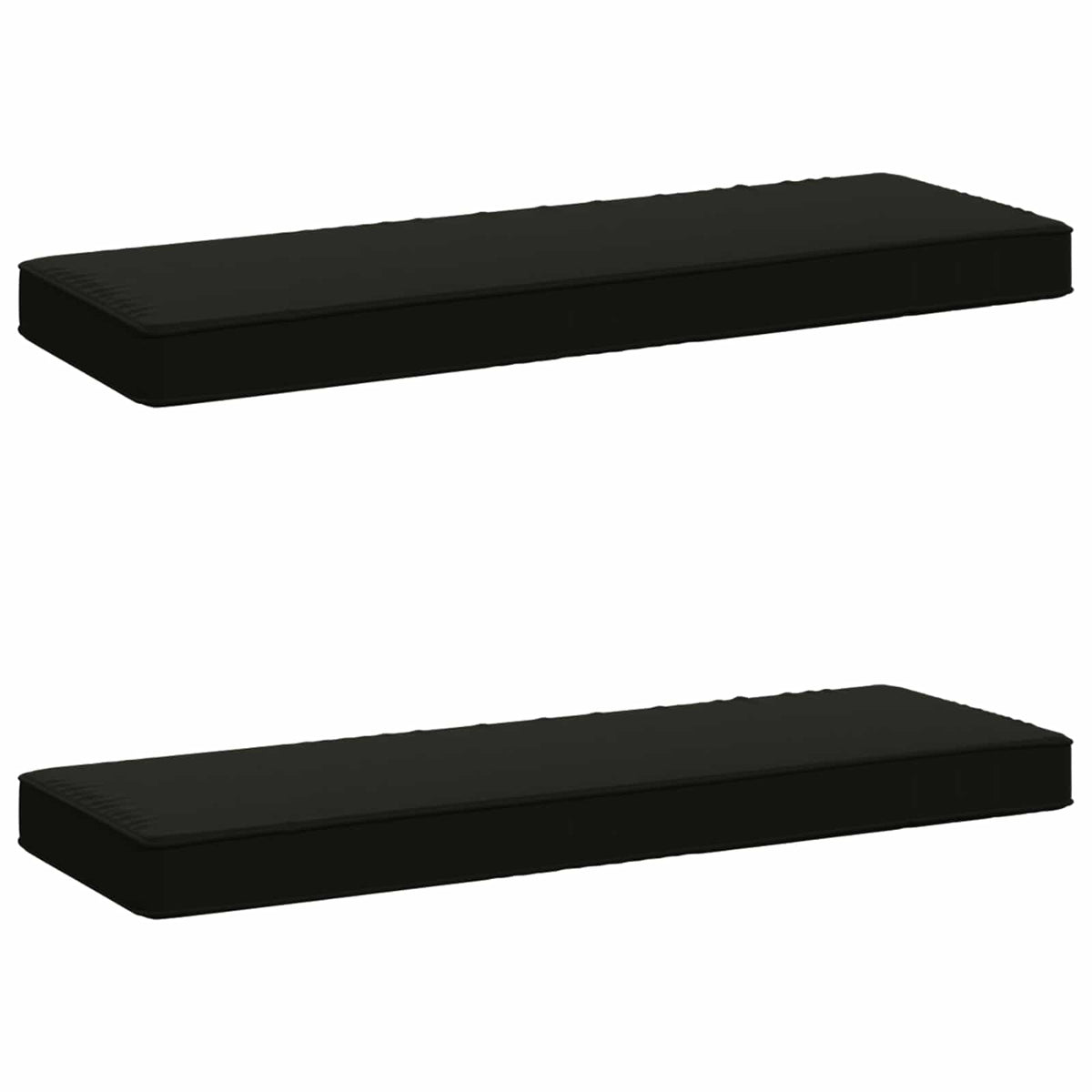 2-Piece Bench Cushions VUGHT 2 pcs 100% Polyester Black