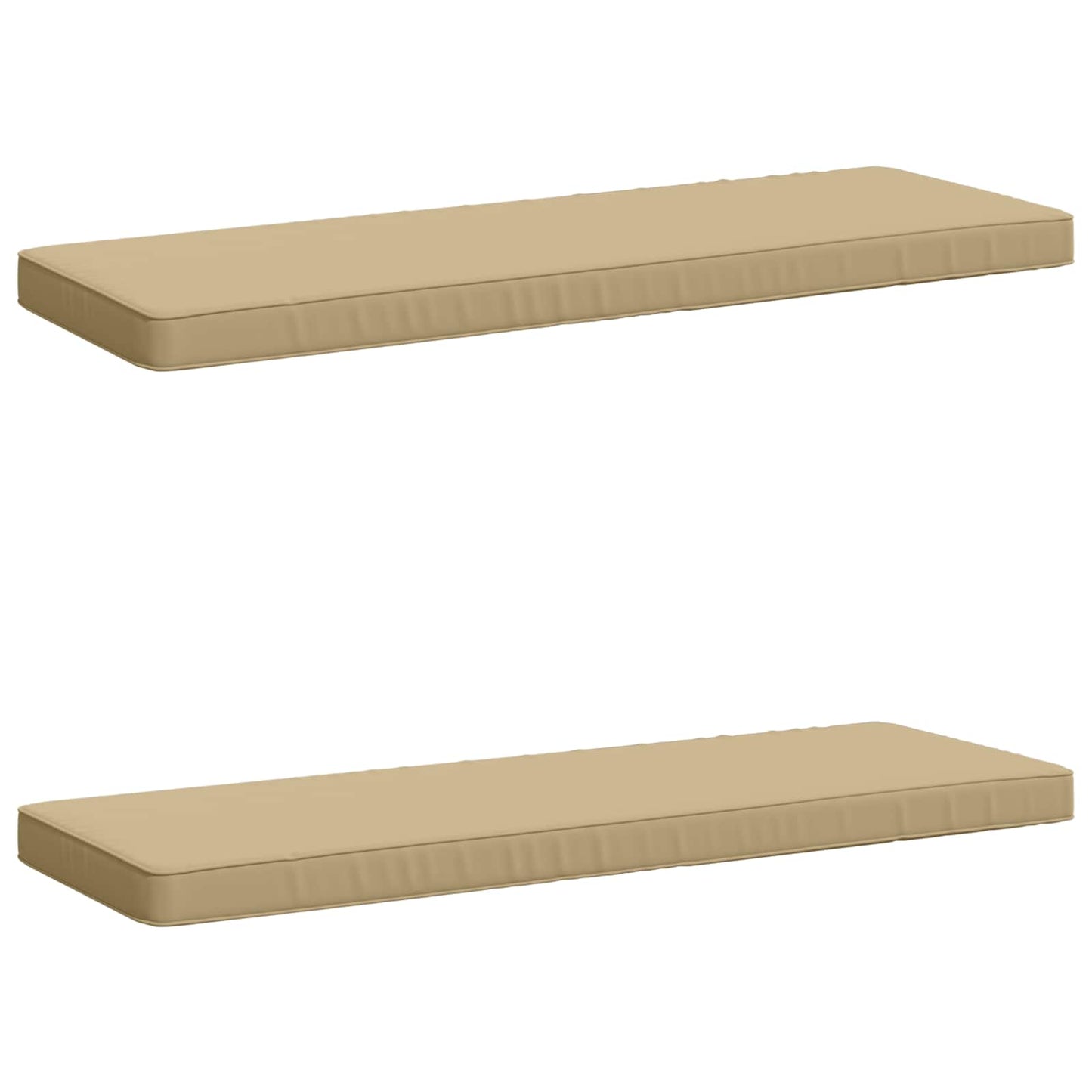 2-Piece Bench Cushions VUGHT 2 pcs 100% Polyester Beige