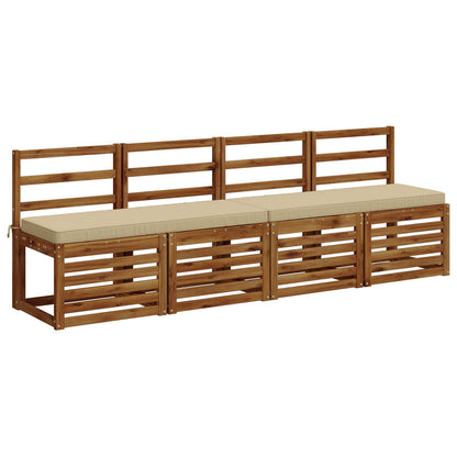 2-Piece Bench Cushions VUGHT 2 pcs 100% Polyester Beige