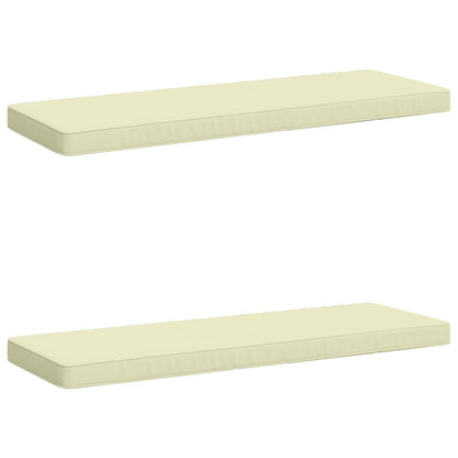 2-Piece Bench Cushions VUGHT 2 pcs 100% Polyester Cream