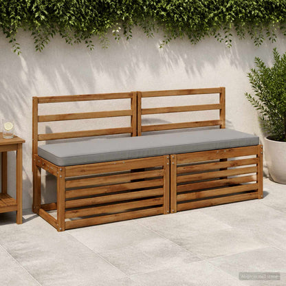 2-Piece Bench Cushions VUGHT 2 pcs 100% Polyester Grey