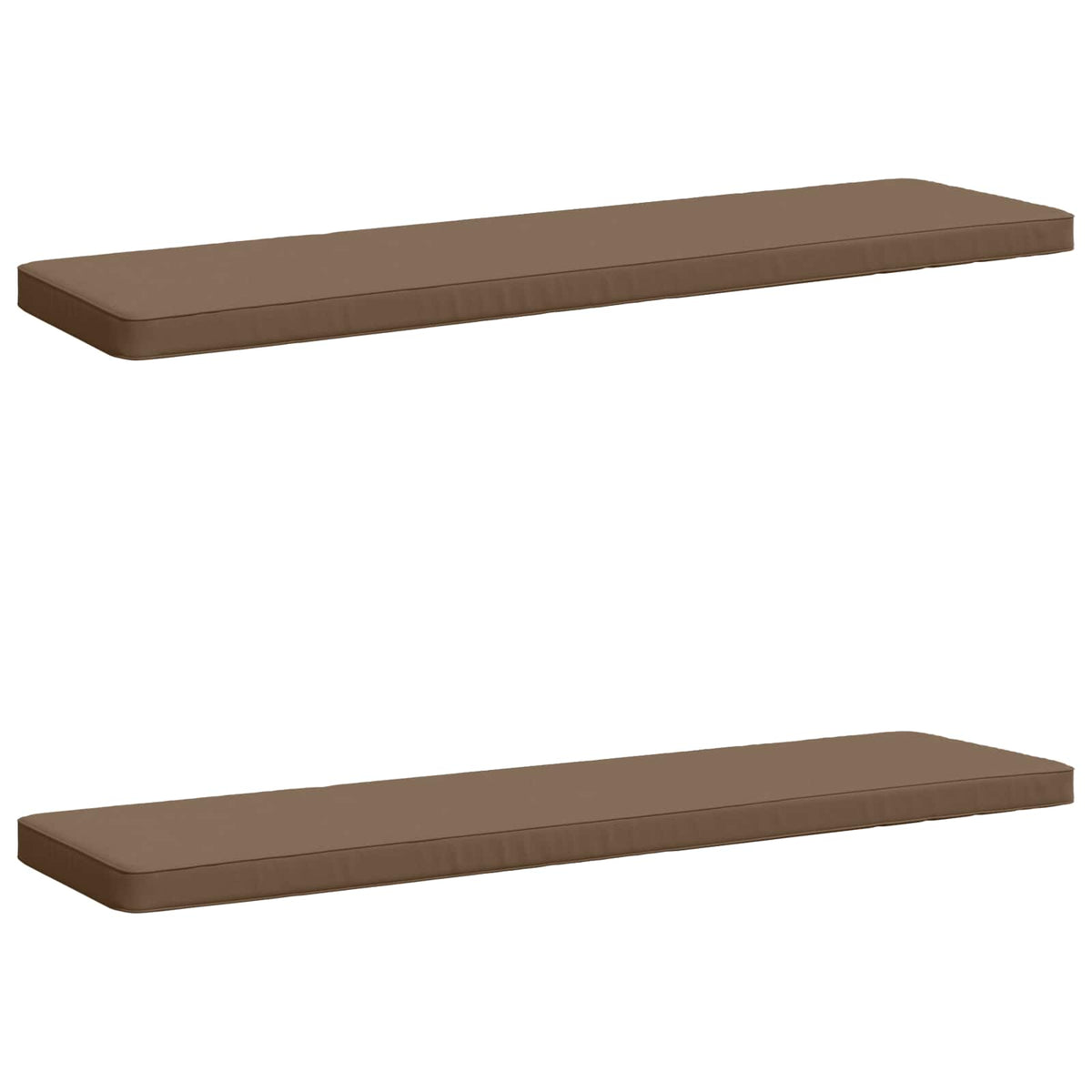 2-Piece Bench Cushions VUGHT 2 pcs 100% Polyester Taupe