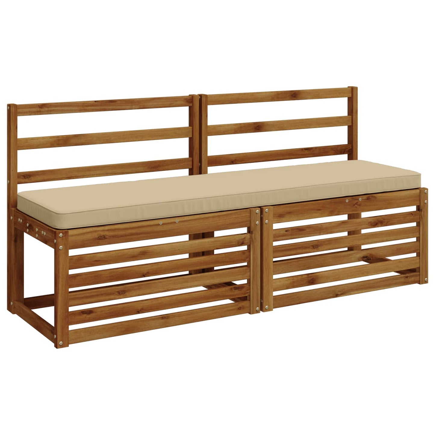2-Piece Bench Cushions VUGHT 2 pcs 100% Polyester Beige