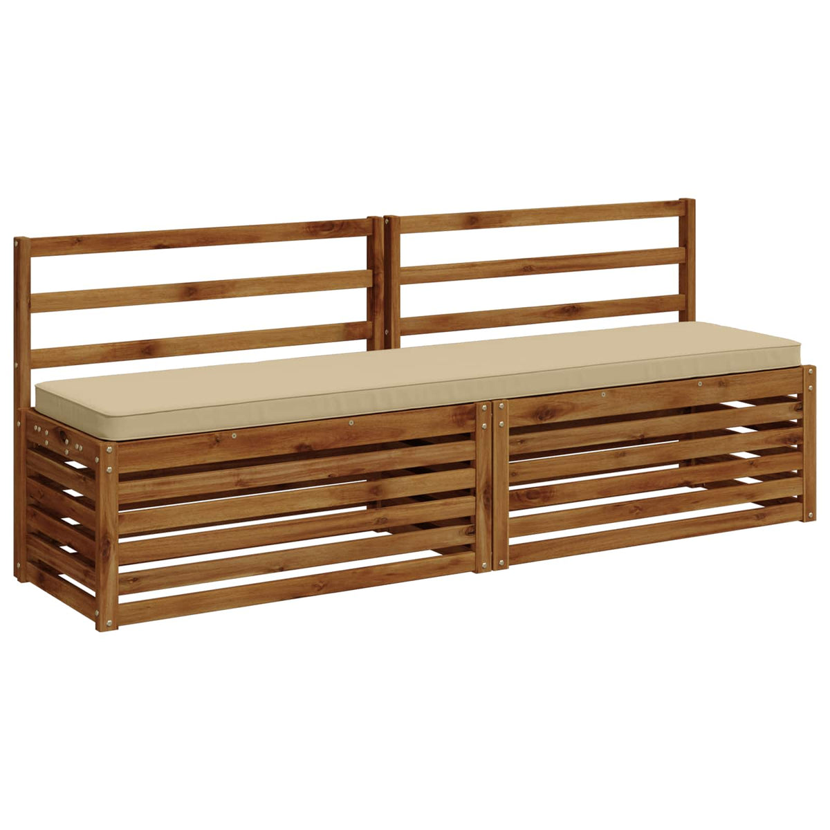 2-Piece Bench Cushions VUGHT 2 pcs 100% Polyester Beige