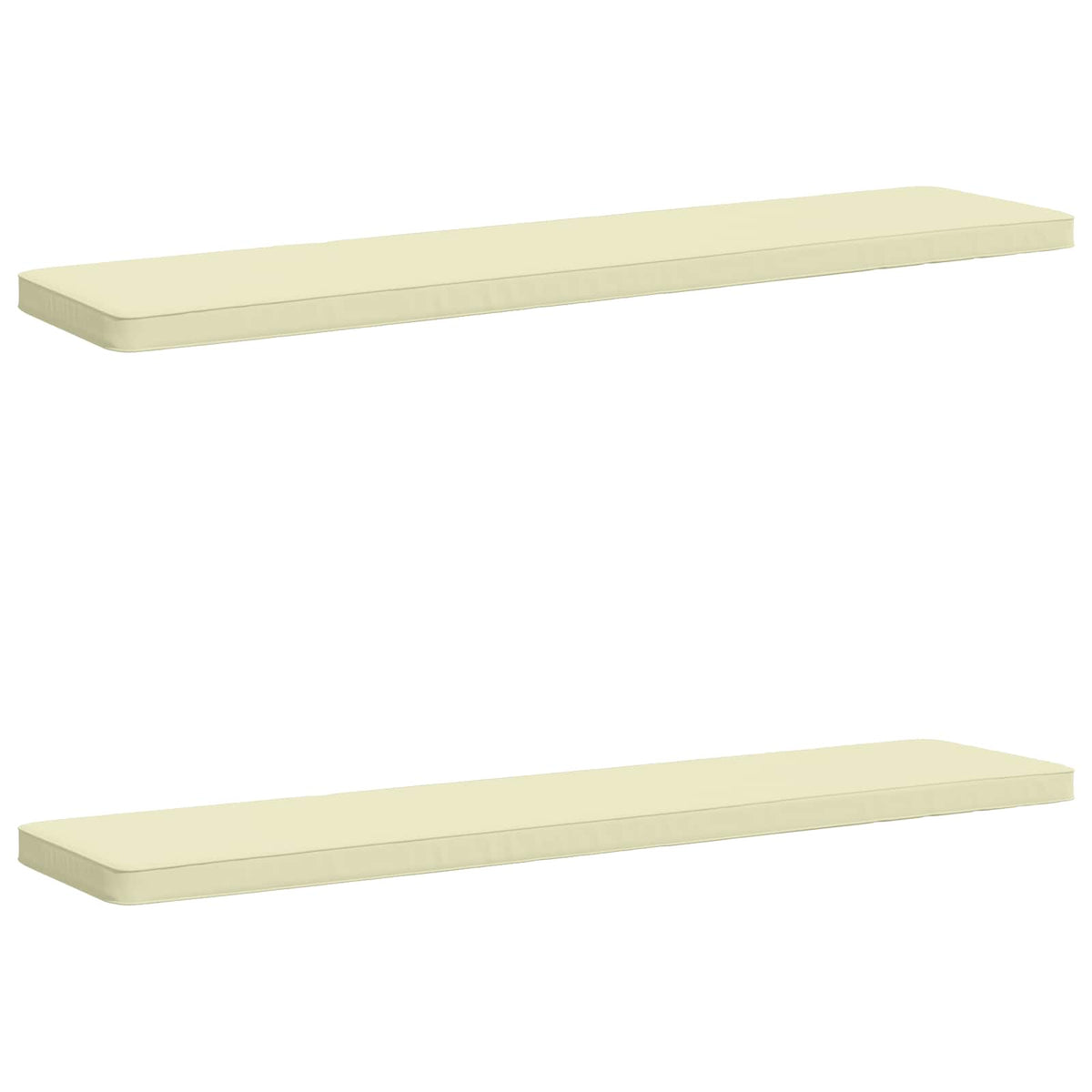 2-Piece Bench Cushions VUGHT 2 pcs 100% Polyester Cream