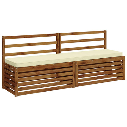2-Piece Bench Cushions VUGHT 2 pcs 100% Polyester Cream