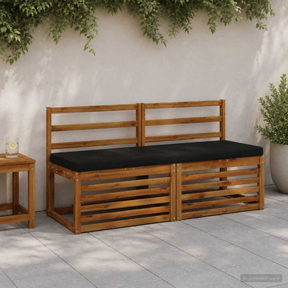 1-Piece Bench Cushion VUGHT 100% Polyester Black
