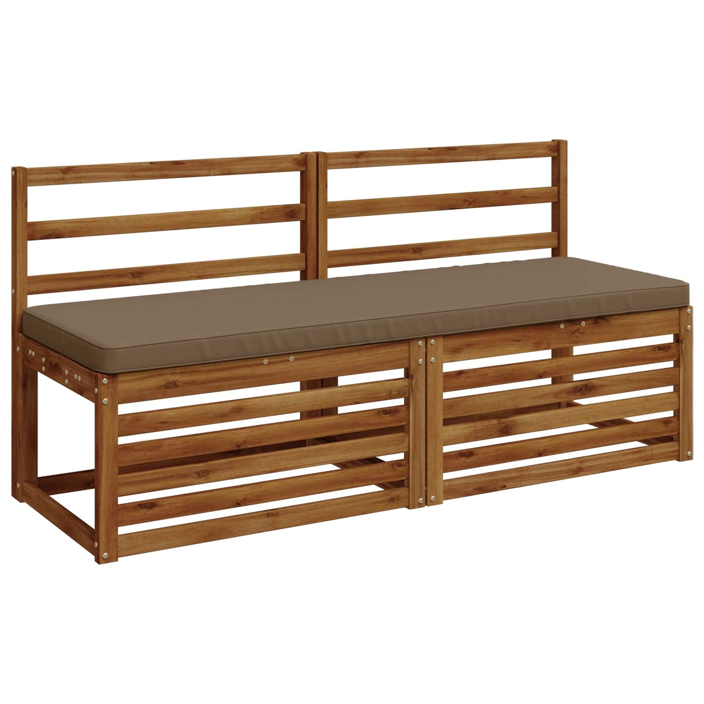 2-Piece Bench Cushions VUGHT 2 pcs 100% Polyester Taupe