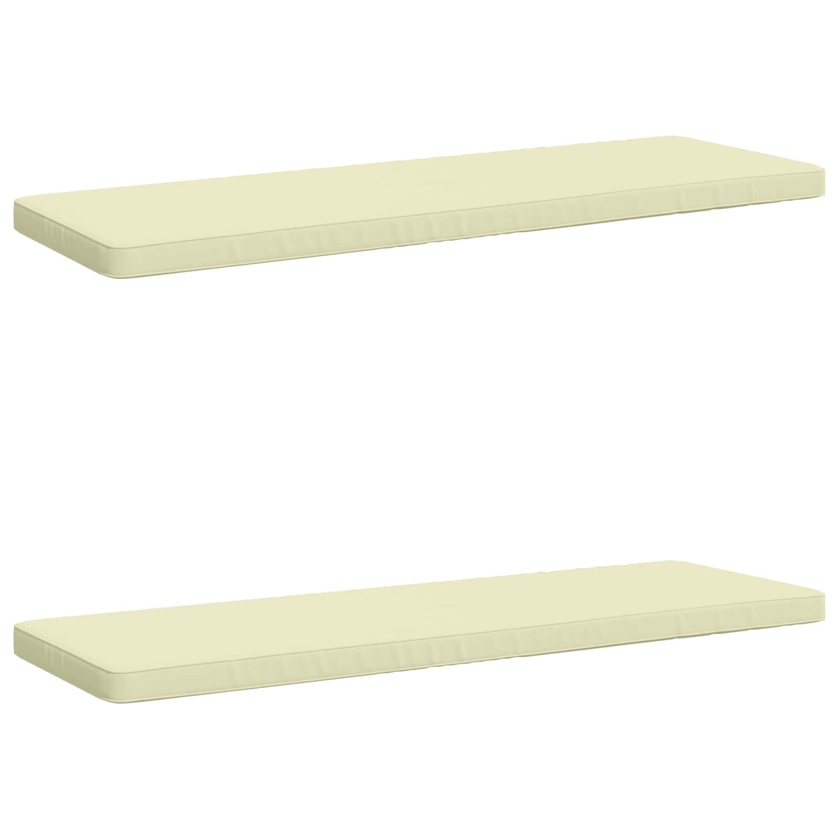 2-Piece Bench Cushions VUGHT 2 pcs 100% Polyester Cream