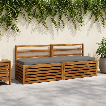 2-Piece Bench Cushions VUGHT 2 pcs 100% Polyester Grey