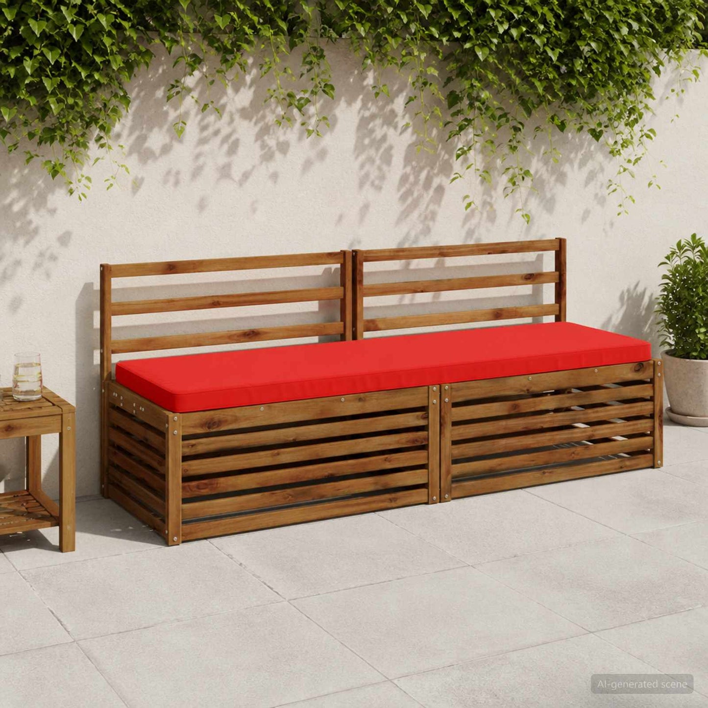 2-Piece Bench Cushions VUGHT 2 pcs 100% Polyester Red