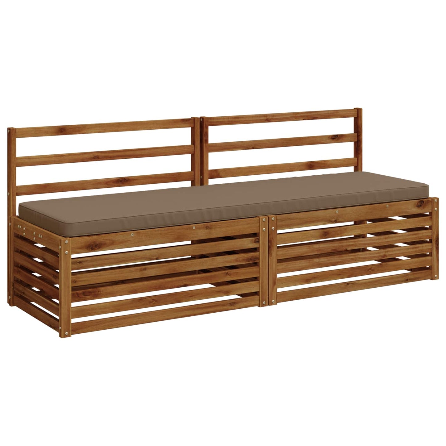 2-Piece Bench Cushions VUGHT 2 pcs 100% Polyester Taupe
