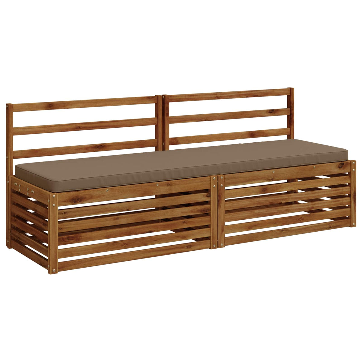 2-Piece Bench Cushions VUGHT 2 pcs 100% Polyester Taupe